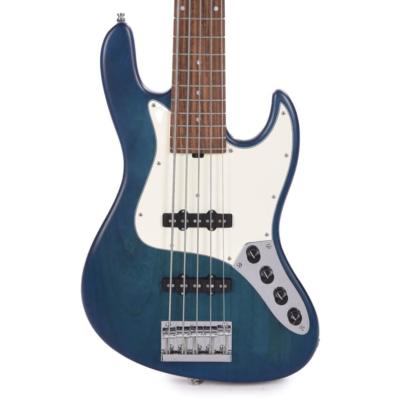 Sadowsky MetroLine 21-Fret Vintage JJ Bass 5 String, Red Alder Body, Bora Blueburst Transparent Satin image 1