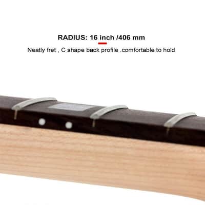 Electric Bass Guitar Neck Paddle Headstock 21-Fret image 12