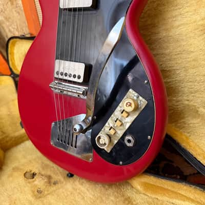 Vintage 1960s Hofner Colorama 2 II Red Solid Whammy Electric Guitar w/ Case image 7