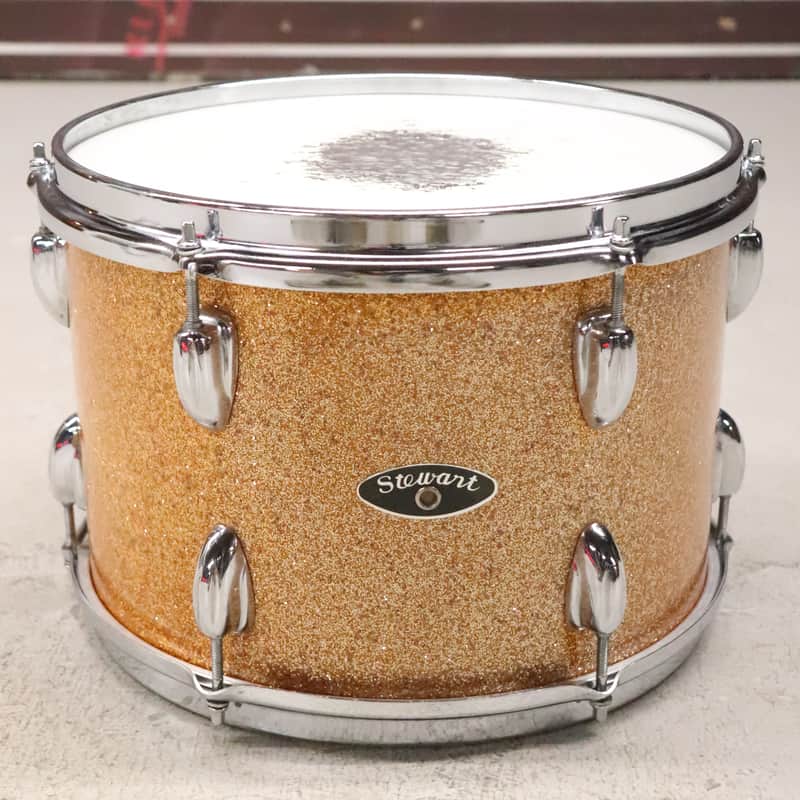 Stewart 9x13" Rack Tom Drum Vintage 1960's Gold Sparkle image 1