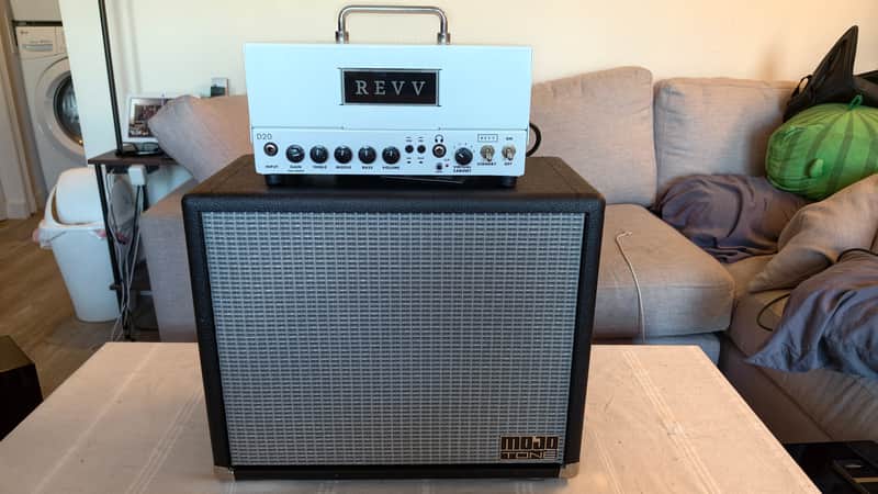 REVV D20 MK1 White + Mojotone American Lite w/ G10 Creamback Stack image 1