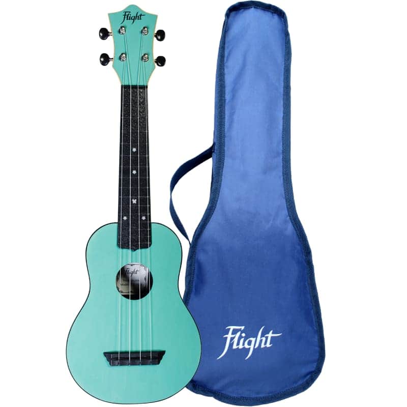 Flight TUS35 Light Blue Travel Soprano Ukulele New - plastic and a laminate linden top image 1