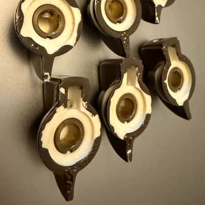 Bulgin 60s Bakelite knobs Brown for 6mm shafts [SET of 6] image 6