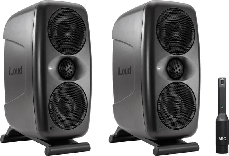 IK Multimedia iLoud MTM MKII 3.5" Powered Studio Monitor Pair, Black w/ ARC mic image 1