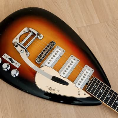 1960s Vox Mark VI Teardrop Vintage Electric Guitar Sunburst w/ Case, Eko image 10