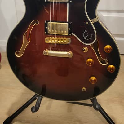 $1000 Epiphone Sheraton Semi-Hollow Electric Guitar - Dark Cherry Sunburst image 2
