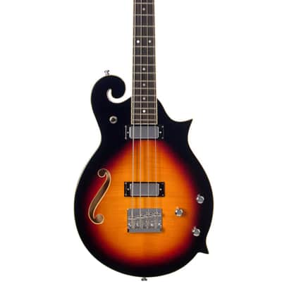 Eastwood MRG Series Tone Chambered Mahogany Maple Top Body Set Maple Neck 4-String Bass Guitar w/Gig Bag image 1