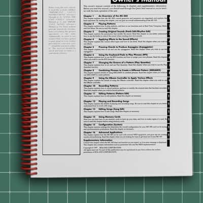 Roland MC-505 — Owners Manual User Guide Instructions — 258 Pages — USA Made