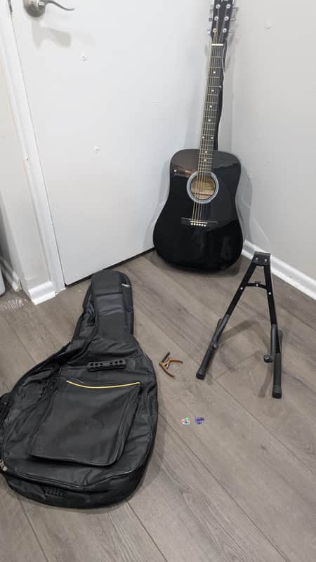 海外品 squier SA-105 ハードケース 付 スクワイヤー Squier SA-105 Dreadnought | Reverb