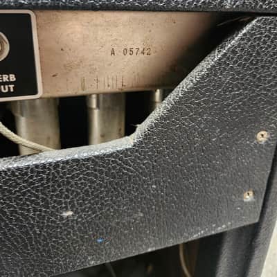 Vintage 1965 Fender Deluxe Reverb Combo Amp - Black Panel AB763 Circuit w/ Footswitch image 8