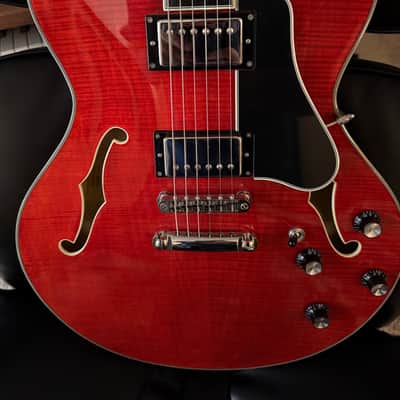 Eastman T486-RD Thinline Archtop Double Cutaway 2010s - Red image 3