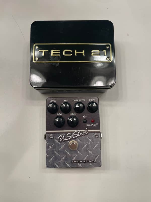 Tech 21 NYC U.S. Steel Distortion SansAmp Character Series Guitar Effect Pedal image 1