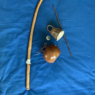 43" Brazilian Professional Medium Berimbau 43" Biriba Wood Stick Cabaca Sizes 6" x 15" Circumference image 1
