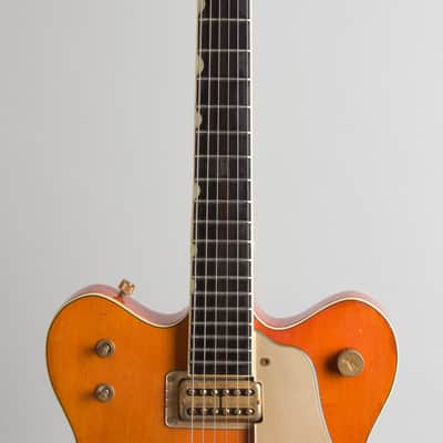 Gretsch Model 6120 Chet Atkins Hollowbody Thinline Hollow Body Electric Guitar (1965), original grey hard shell case. image 8