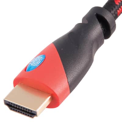 Top Dog Cables - TD-02BKR5- Gold Premium 5' High Speed HDMI Cable with Ethernet - Red/Black - 3D HD Gaming Systems PC DVD TV Blu Ray image 2