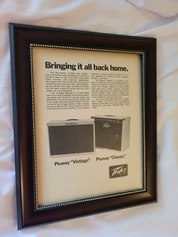 1974 Peavey Amplifiers Promotional Ad Framed Peavey Vintage & Classic Amps Original image 1