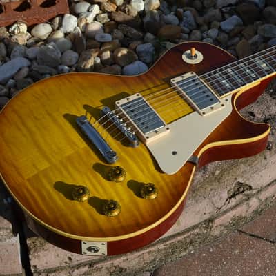 Gibson Les Paul 59' Specs R8 Historic Makeovers Brazilian Rosewood 2014 "Pearly Gates" Burst image 1