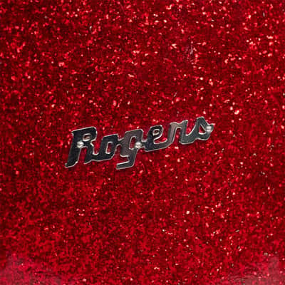 Vintage Rogers Holiday 12x8 Tom Red Sparkle 1960s Dayton Grey Interior image 5