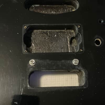 1990 Korean Ibanez EX 140 Series Black Basswood Guitar Body 2 Post Tremolo Ready image 4