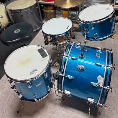 Ludwig Vintage Drum Set  1969 - Blue Sparkle image 7