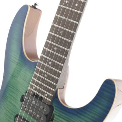 Charvel MJ Dinky DK24 HSH 2PT W MAH FM 2024 Caribbean Burst 3847gr image 7