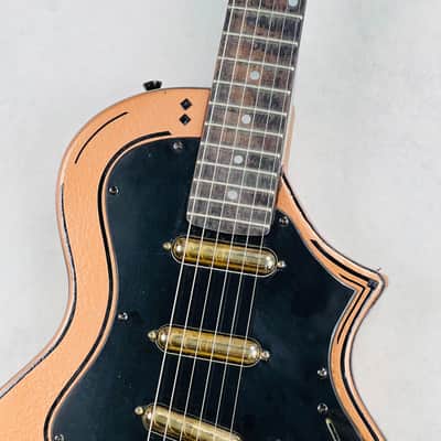 Twango Custom Partscaster with Lipstick Pickups 2000s - Copper Hammertone image 3