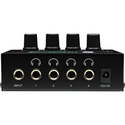 Mackie HM-4 4-Way Headphone Amplifier, Bundle with TAPH100 Headphones and 1/4" TRS Male Cable image 4