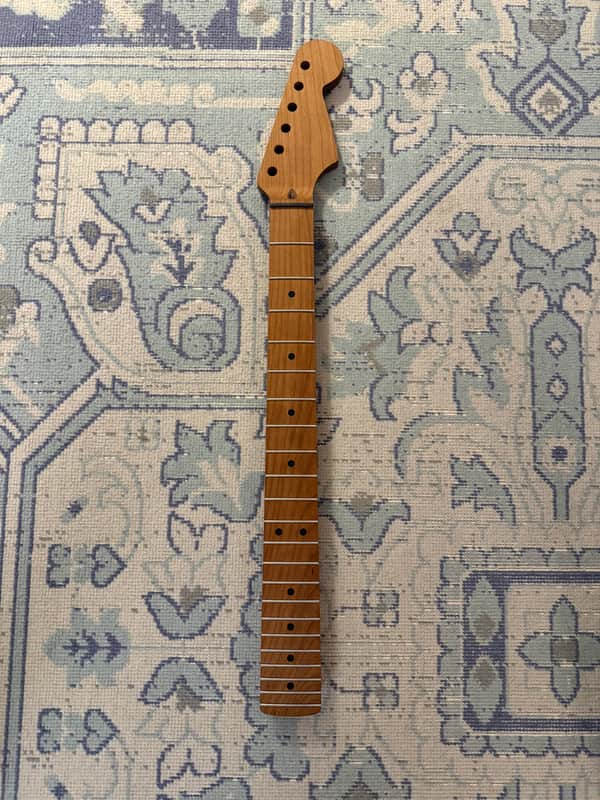 Warmoth Roasted Maple Strat Neck 2026 - 59 Roundback 10-16” compound radius - fits Fender image 1
