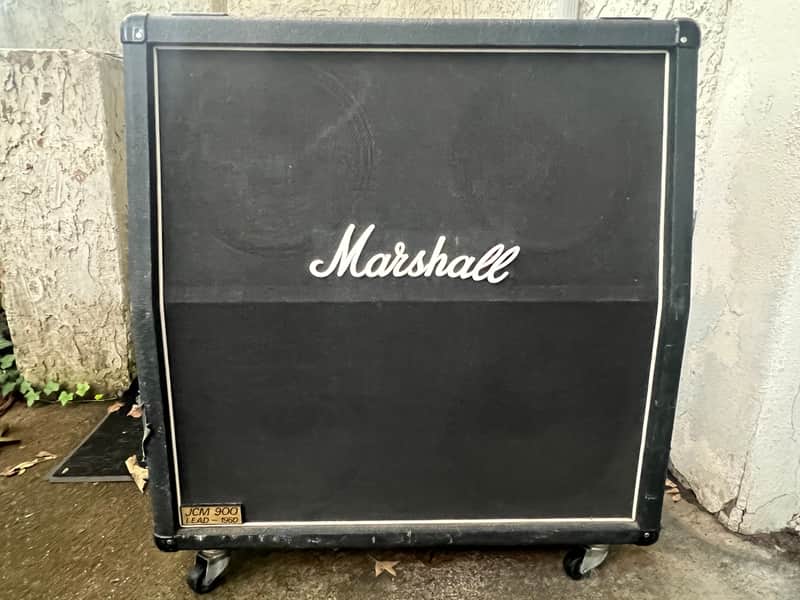 Marshall JCM 900 Lead Series Model 1960A 4x12" Angled Guitar Speaker Cabinet 1990 - 2003 - Black image 1