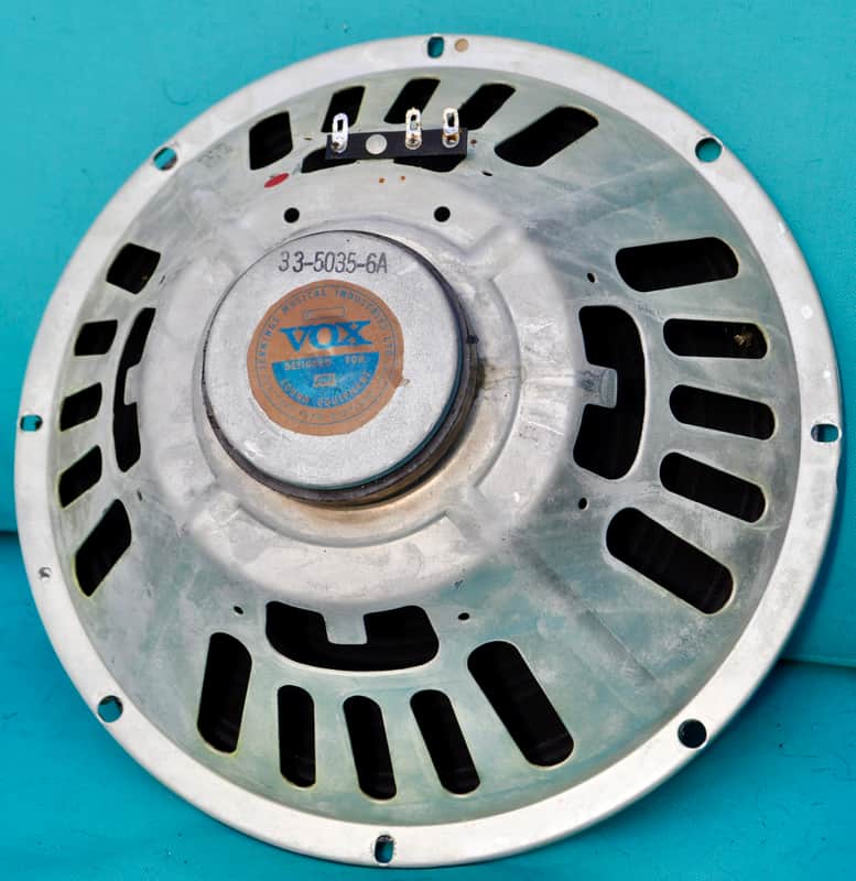 VOX labeled Oxford 12J4-2 1960s 8 Ohm Speaker Pair image 1