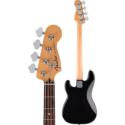 Fender Standard Precision Electric Bass. Laurel Fingerboard, White Pickguard, Black image 4