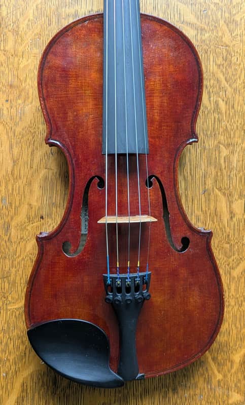 Handmade 5-string fiddle full size 2026 - Deep red image 1