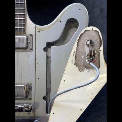 1965 Gibson Firebird III - Silver Mist Poly - RARE! Wide Nut, Non-Reverse Headstock - Original Vintage Custom Color Electric Guitar - 1 of 1? WOW! image 21