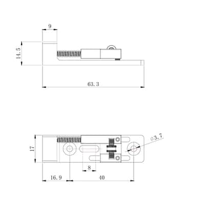 Roller Saddles 5 String Electric bass Bridge in Chrome image 2