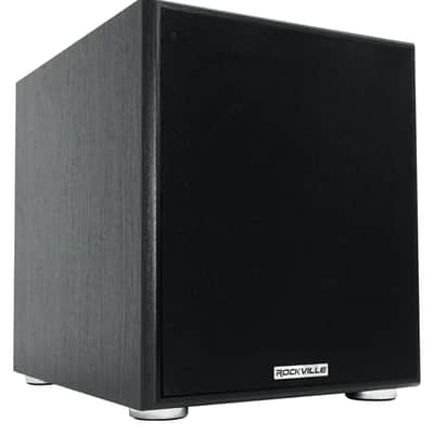 2) Rockville RockShelf 58B Black 5.25" Bookshelf Speakers+Bluetooth/Wifi Amp+Sub image 5