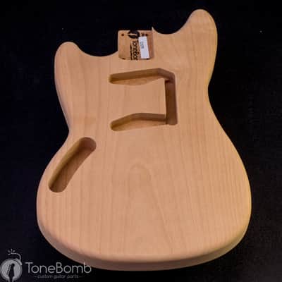 Alder Lefty Duo Sonic II / Mustang Vintage Spec 1 Piece 1205 Left Hand Unfinished Offset Guitar Body image 3