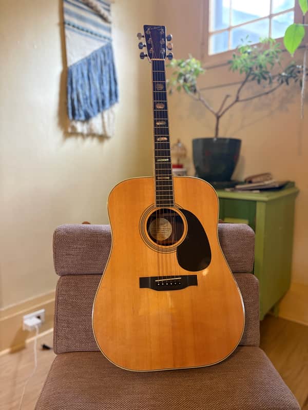 Rare Premier Sabra 1980 dreadnought solid top acoustic guitar image 1