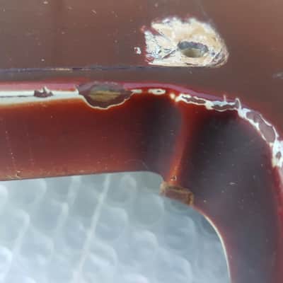 1958 FENDER PRECISION BASS BODY USA - CANDY APPLE RED image 2