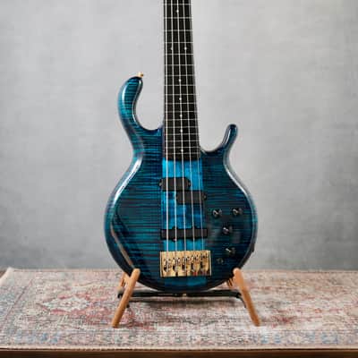 Pedulla 40th Anniversary Mark Egan Signature Buzz Fretless 2015 - Trans Blue image 2