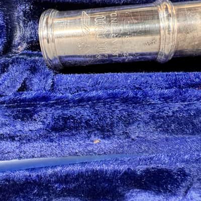 Linton Elkhart Indiana Concert Orchestral Band Flute Silver 3027 1960s - Silver image 11