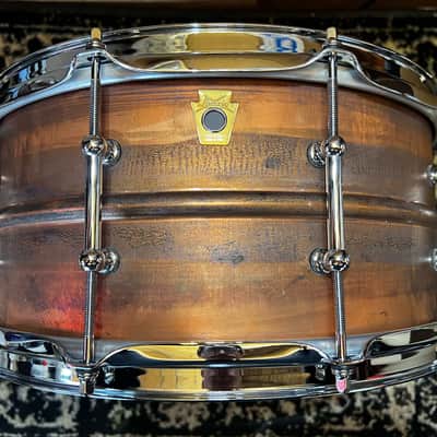 Ludwig LC663T Copper Phonic 6.5x14" 10-Lug Snare Drum with Tube Lugs - Raw Copper image 1