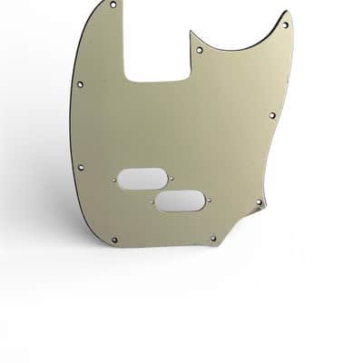 New Fender Mustang Bass 3 Ply Off Yellow White Pickguard Guitar image 1