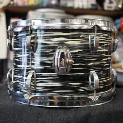 Vintage 1970s Ludwig USA 12" Maple/Mahogany Tom - Black Oyster Pearl | 8x12" image 2