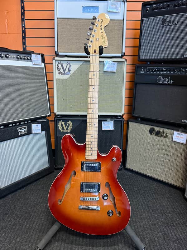 Squier "Affinity Starcaster Deluxe", Sienna Sunburst - Open Box image 1