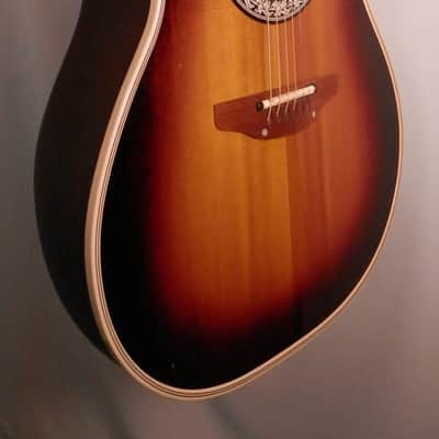 Ovation Sunburst Ultra Series Model 1511 Deep Bowl acoustic electric guitar with case used image 9