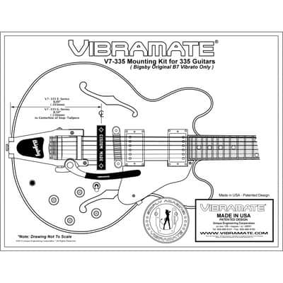 Vibramate V7-335 E-Series 8 20cm No Drill Mount Bigsby B7 image 7