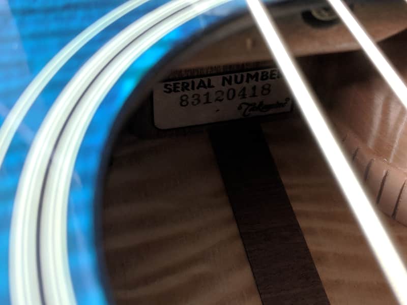 Takamine EF391 Acoustic Electric Guitar Blue Flame Maple Finish