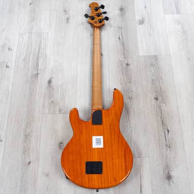Ernie Ball Music Man StingRay Special 4-String H Bass, Trans Amber, Flame Maple image 5