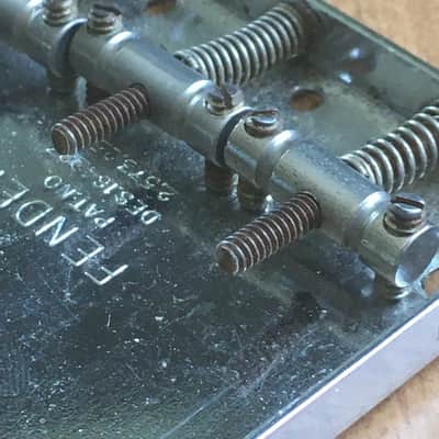 Vintage 1960s Fender USA Tele Ashtray 3 Saddle Guitar Bridge Plate Natural Relic image 13