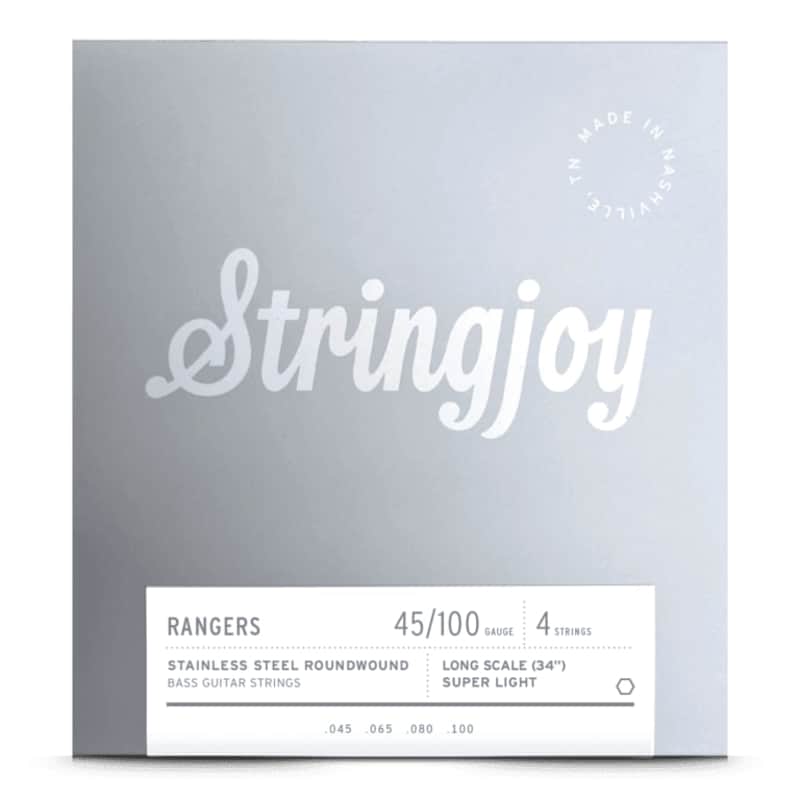 Stringjoy 45-100 Long Scale 4 String Super Light Gauge Rangers - Stainless Steel Bass Guitar Strings-SJ-RA45100LS image 1